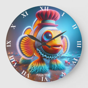 Fantasy Schattigee Clown Wacky Fish Grote Klok