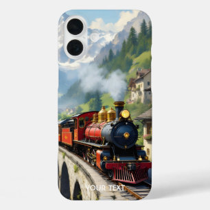 Fantasy Schattigee Crimson Antiek Train iPhone 16 Plus Hoesje