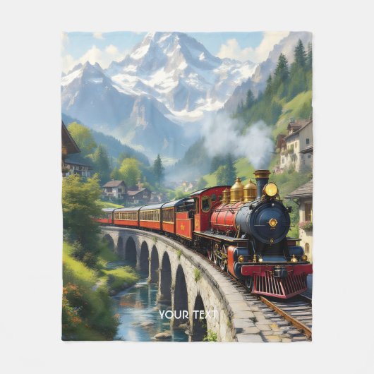Fantasy Schattigee Crimson Antiek Train Fleece Deken (Voorkant)