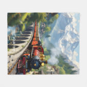 Fantasy Schattigee Crimson Antiek Train Fleece Deken (Voorkant (Horizontaal))