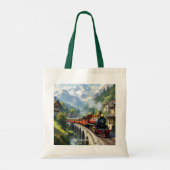 Fantasy Schattigee Crimson Antiek Train Tote Bag (Achterkant)