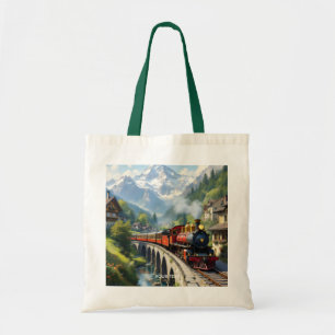 Fantasy Schattigee Crimson Antiek Train Tote Bag