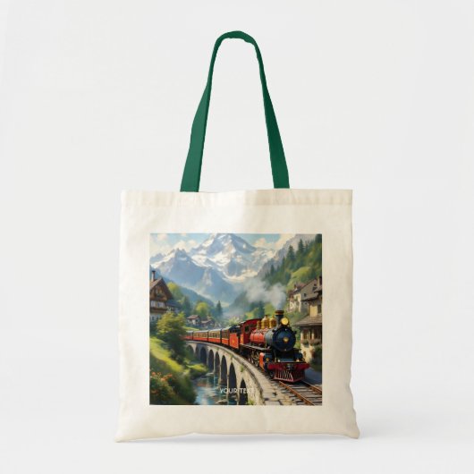 Fantasy Schattigee Crimson Antiek Train Tote Bag (Voorkant)