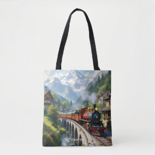 Fantasy Schattigee Crimson Antiek Train Tote Bag