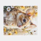 Fantasy Schattigee Curious Mouse Garden Fleece Deken (Voorkant (Horizontaal))