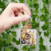 Fantasy Schattigee Curious Mouse Garden Sleutelhanger (Hand)