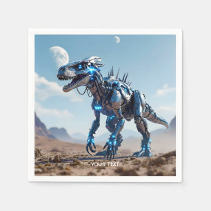 Fantasy Schattigee Cyborg Dinosauruswoestijn Servet