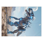Fantasy Schattigee Cyborg Dinosauruswoestijn Tafelkleed (Voorkant (Horizontaal))