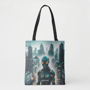 Fantasy Schattigee Cyborg Evening City Tote Bag