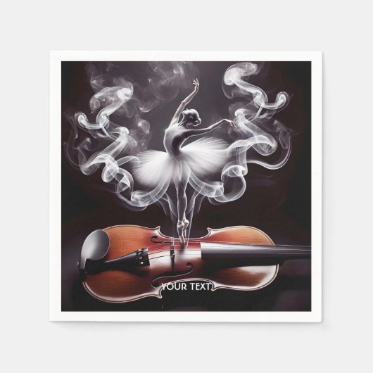 Fantasy Schattigee Dansende Ballerina Viool Servet (Voorkant)