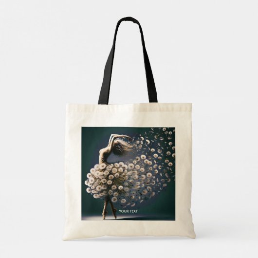 Fantasy Schattigee danser Vliegende bloemen Tote Bag (Achterkant)