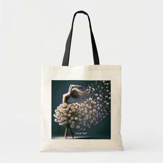 Fantasy Schattigee danser Vliegende bloemen Tote Bag (Voorkant)