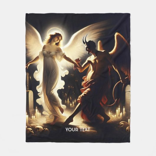 Fantasy Schattigee Demon Angel Dancing Fleece Deken (Voorkant)