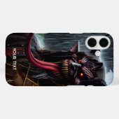 Fantasy Schattigee Demon Red Tongue Case-Mate iPhone Case (Achterkant (horizontaal))