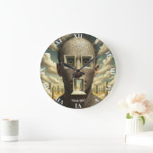 Fantasy Schattigee Deur Windows Man Grote Klok (Huis)