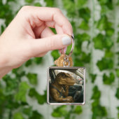 Fantasy Schattigee dinosaurus rijdende auto Sleutelhanger (Hand)