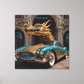 Fantasy Schattigee Dragon Car Mix Canvas Afdruk (Voorkant)