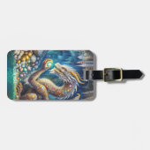 Fantasy Schattigee Dragon Stone Cavern Bagagelabel (Voorkant horizontaal)