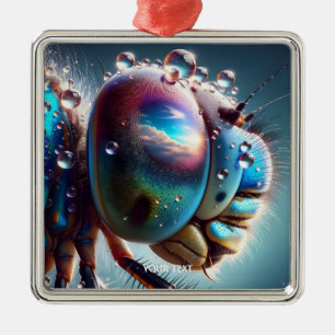 Fantasy Schattigee Dragonfly Macro Foto Metalen Ornament