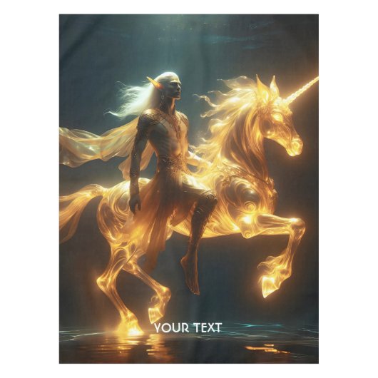 Fantasy Schattigee etherische onderwater eenhoorn Tafelkleed (Voorkant)
