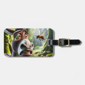 Fantasy Schattigee ezel Sting Bee Bagagelabel (Voorkant horizontaal)