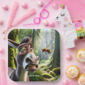 Fantasy Schattigee ezel Sting Bee Papieren Bordje (Feest)