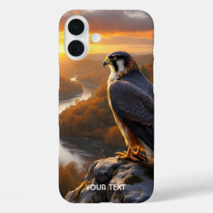 Fantasy Schattigee Falcon Sunset Herfst iPhone 16 Plus Hoesje