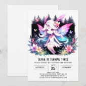 Fantasy Schattigee feeënverjaardag Kaart (Voorkant / Achterkant)