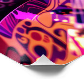 Fantasy Schattigee Gitaar Zonnebril Octopus Perfect Poster (Hoek)