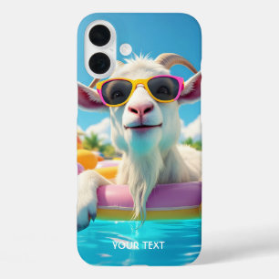 Fantasy Schattigee Goat Float Glasses iPhone 16 Plus Hoesje