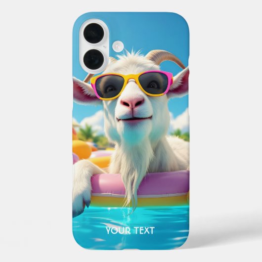 Fantasy Schattigee Goat Float Glasses Case-Mate iPhone Case (Achterkant)