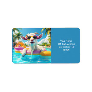 Fantasy Schattigee Goat Float Glasses Etiket