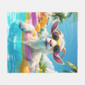 Fantasy Schattigee Goat Float Glasses Fleece Deken (Voorkant (Horizontaal))
