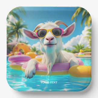 Fantasy Schattigee Goat Float Glasses Papieren Bordje