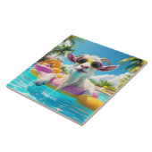 Fantasy Schattigee Goat Float Glasses Tegeltje (Zijkant)