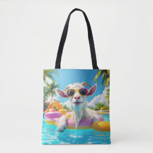 Fantasy Schattigee Goat Float Glasses Tote Bag