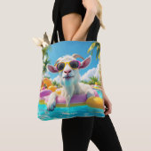Fantasy Schattigee Goat Float Glasses Tote Bag (Dichtbij)