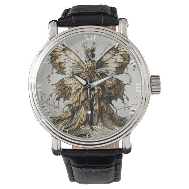 Fantasy Schattigee Gothic Vrouw figuur Horloge (Voorkant)