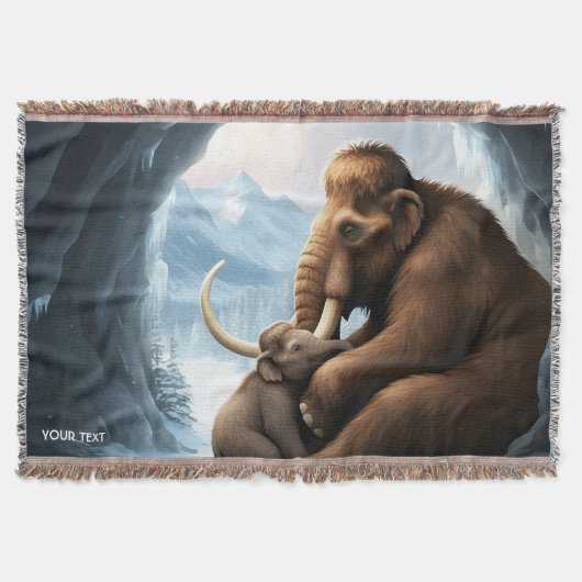 Fantasy Schattigee Grot Baby Mammoth Deken (Voorkant)