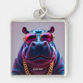 Fantasy Schattigee grote Hyppo bril Sleutelhanger (Voorkant)