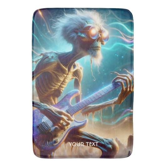 Fantasy Schattigee Guitar Strange Player Badmat (Voorkant Verticaal)