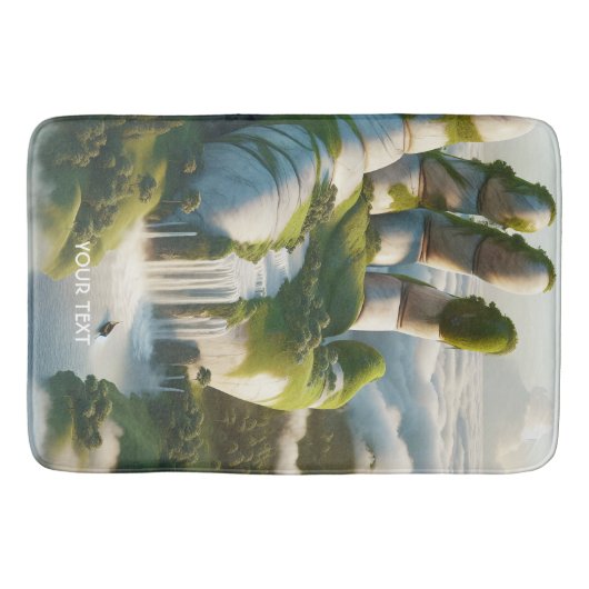 Fantasy Schattigee Hand Forest Clouds Badmat (Voorkant)