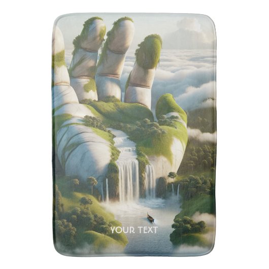 Fantasy Schattigee Hand Forest Clouds Badmat (Voorkant Verticaal)