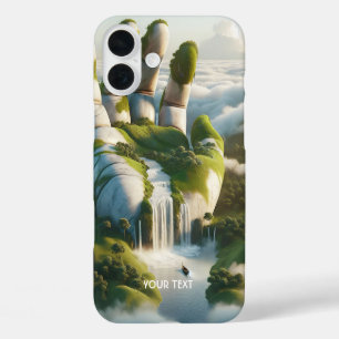 Fantasy Schattigee Hand Forest Clouds iPhone 16 Plus Hoesje
