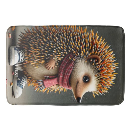 Fantasy Schattigee Hedgehog Sharp Needles Badmat (Voorkant)