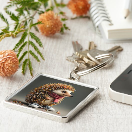 Fantasy Schattigee Hedgehog Sharp Needles Sleutelhanger (Zijkant)