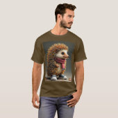 Fantasy Schattigee Hedgehog Sharp Needles T-shirt (Voorkant volledig)