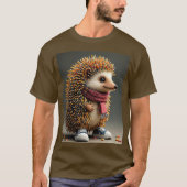 Fantasy Schattigee Hedgehog Sharp Needles T-shirt (Voorkant)