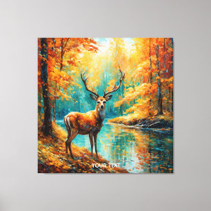 Fantasy Schattigee herfstherten Canvas Afdruk