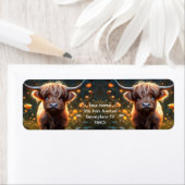 Fantasy Schattigee Highland Baby Koe Etiket (Insitu)